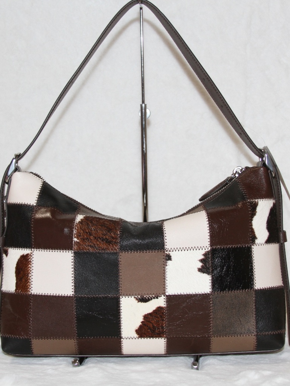 NWT COACH Coachtopia Alter Ego Slouchy Shoulder Bag Cow Patchwork Leather - Picture 2 of 7
